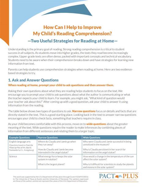 how can i help my son with reading comprehension