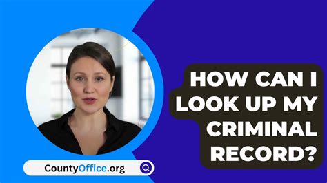 how can i look up my criminal record online