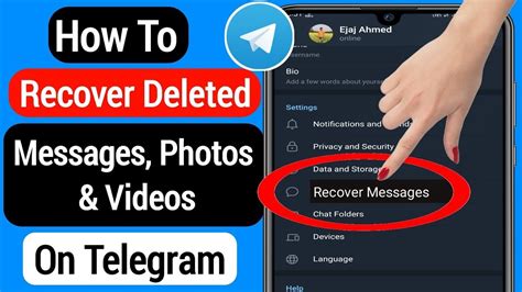 how can i recover deleted video from telegram