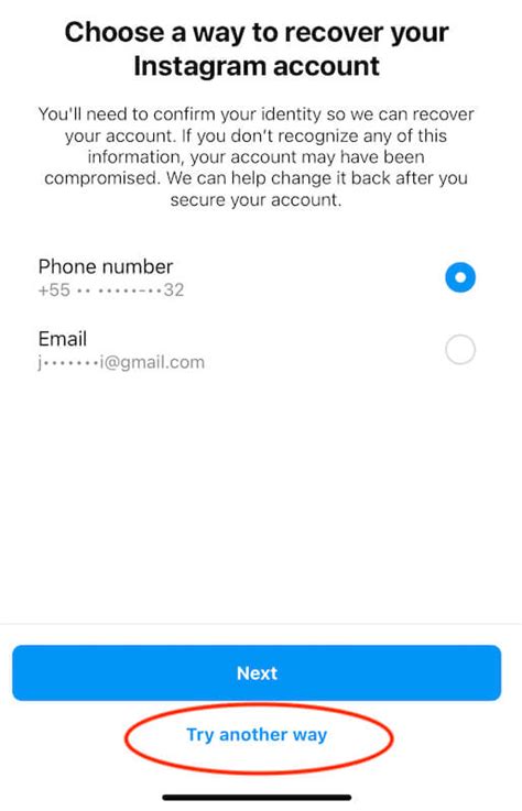 how can i recover my instagram account without two factor authentication code
