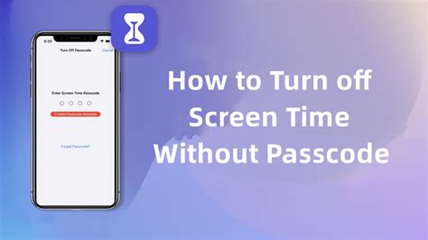 how can i remove screen time without passcode