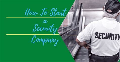how can i start a security company