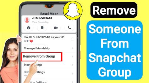 how can you remove someone from a snapchat group chat