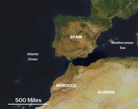 how close are morocco and spain