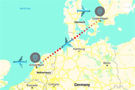 how close is denmark to amsterdam