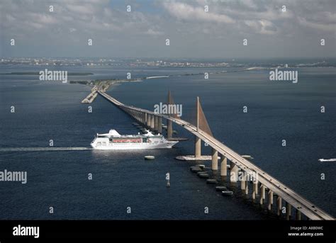 how deep is the water under the sunshine skyway