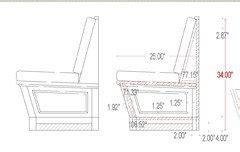 how deep should a built in bench seat be
