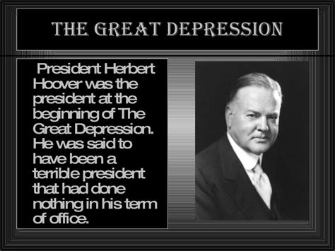 how did herbert hoover try to end the great depression