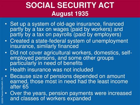 how did the social security act work