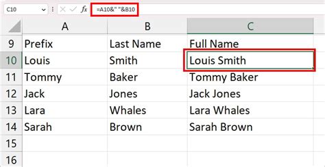 how do i add a prefix and suffix to a cell in excel