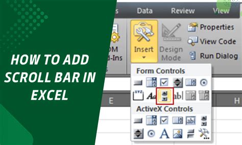 How Do I Add A Scroll Bar To A Cell In Excel