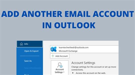 how do i add an email account to outlook 365