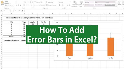how do i add standard error bars in excel