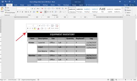 how do i align multiple tables in word