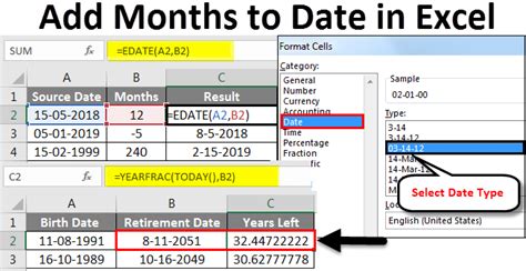 how do i automatically add 3 months to a date in excel