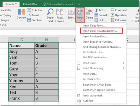 how do i automatically add rows between data in excel