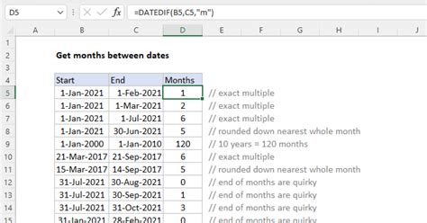 how do i automatically count months in excel