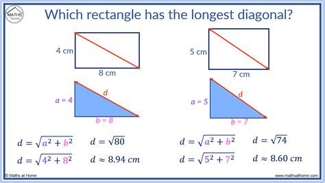 how do i calculate the diagonal of a rectangle