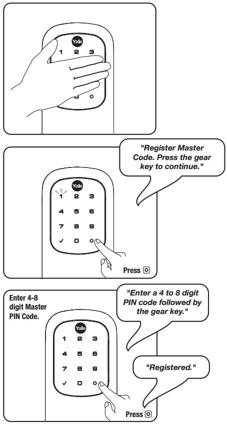 how do i change my yale lock code without master code