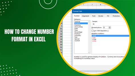 how do i change the default number format in excel