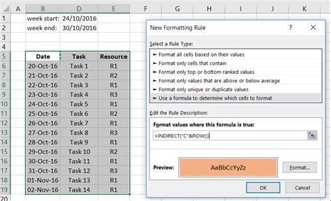 how do i color code rows in excel based on text