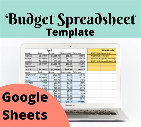 how do i create a budget template in google sheets