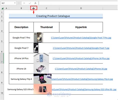 how do i create a catalog in excel