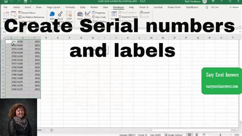 how do i create a serial number in excel
