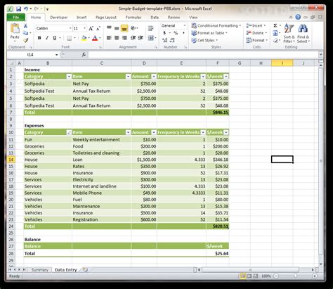 how do i create a simple expense spreadsheet in excel