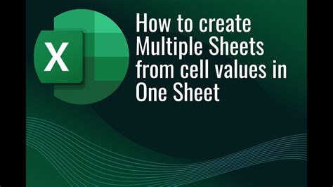 How Do I Create Multiple Worksheets In Excel With Different Names
