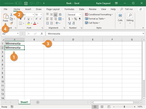 how do i cut and paste multiple cells in excel