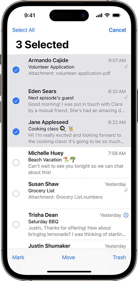 how do i delete multiple emails in gmail app on iphone