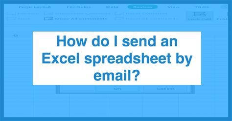 how do i email my excel spreadsheet