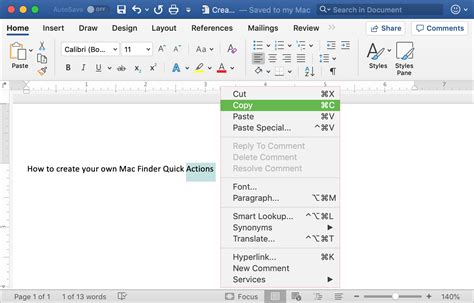 how do i enable copy and paste in word on mac
