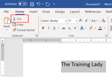 how do i enable cut copy and paste in word