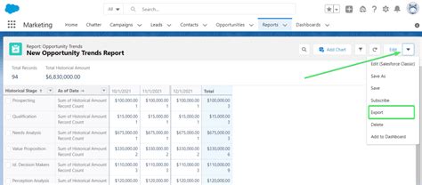 how do i export from salesforce to excel