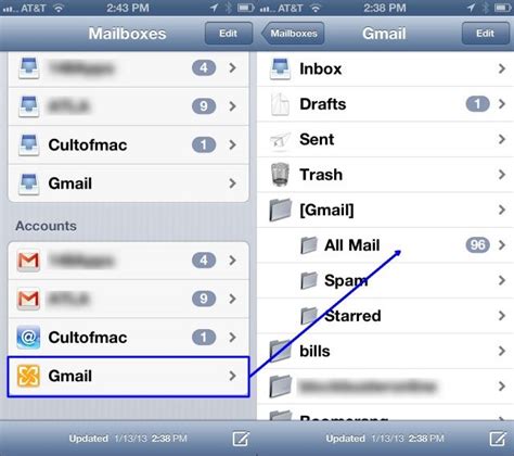 how do i find archived email on iphone