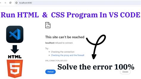 how do i fix localhost refused to connect in vs code