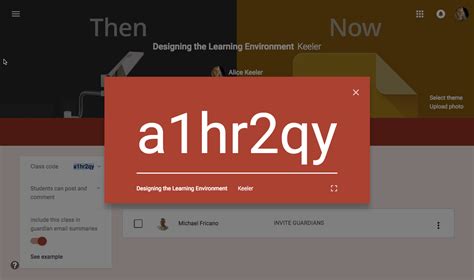 how do i get a google classroom code
