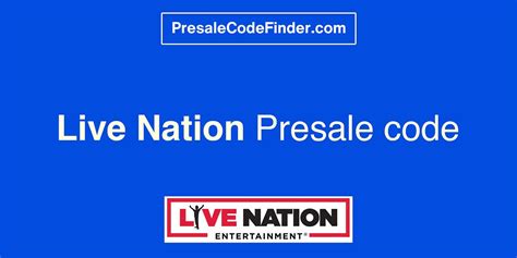 how do i get a passcode for live nation presale
