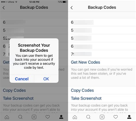 how do i get authentication code for instagram