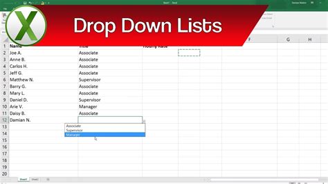 how do i get my drop down menu back in excel