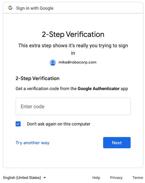how do i get my google 2 step verification code