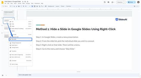 How Do I Hide Slides In Google Slides