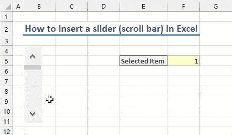 How Do I Insert A Slider In Excel