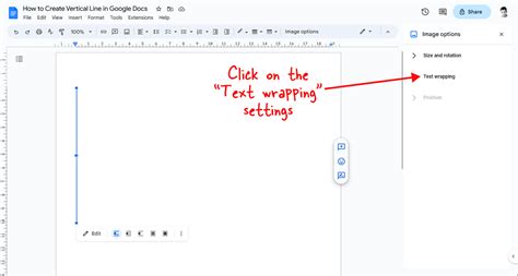 how do i make a line on google docs