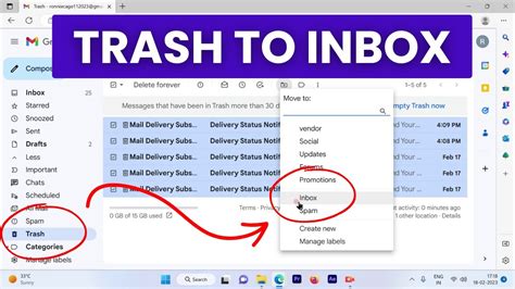 how do i move an email from junk to my inbox