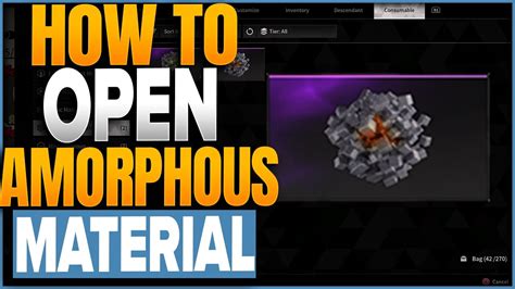 how do i open amorphous material pattern 006
