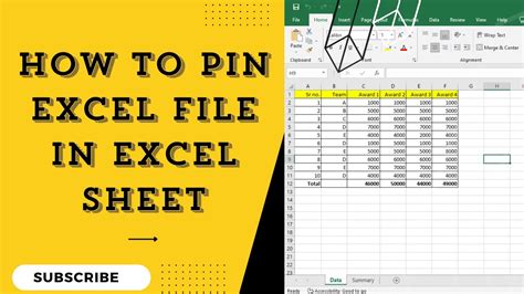 how do i pin excel to the start screen
