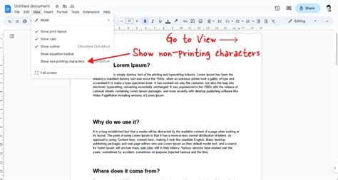 how do i remove a section break in google docs